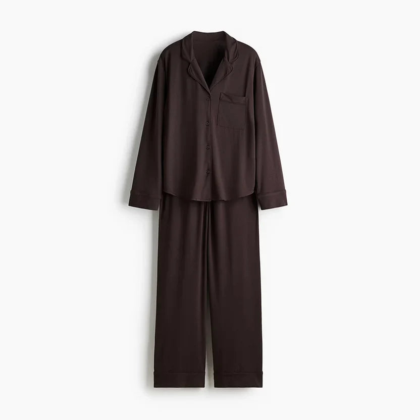 Luxury Brown Sleep Set Linen