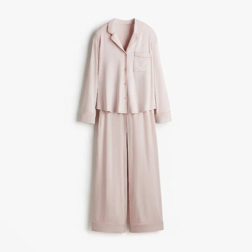 Luxury Dusty Pink Sleep Set Linen